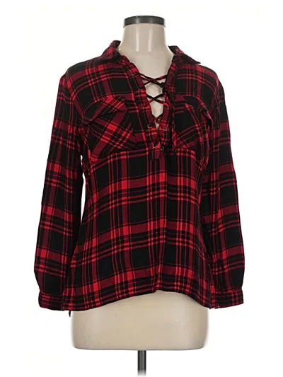 Pre-owned Venus 3/4 Sleeve Blouse In Red