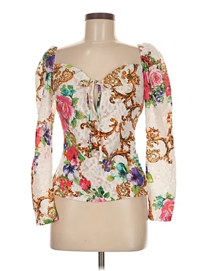 Pre-owned Venus 3/4 Sleeve Blouse In White