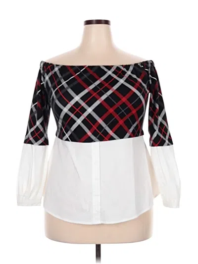 Pre-owned Venus 3/4 Sleeve Blouse In White