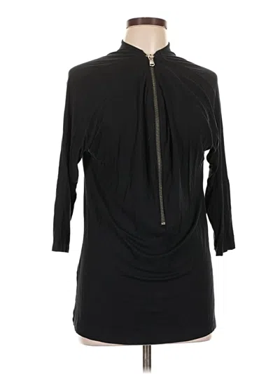 Pre-owned Venus 3/4 Sleeve Top Black Tie Neck Tops
