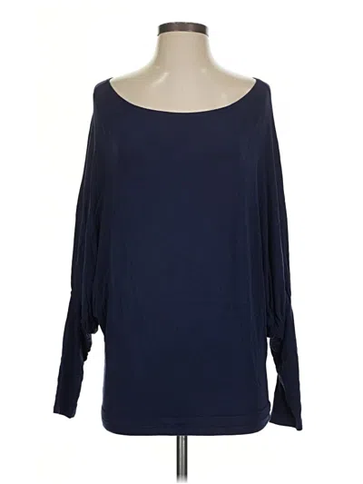 Pre-owned Venus 3/4 Sleeve Top Blue Boatneck Tops