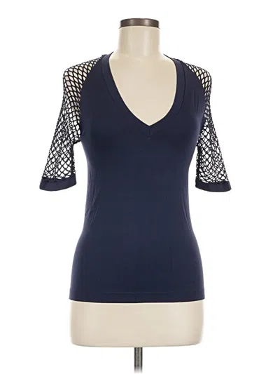Pre-owned Venus 3/4 Sleeve Top Blue Sweetheart Neckline Tops