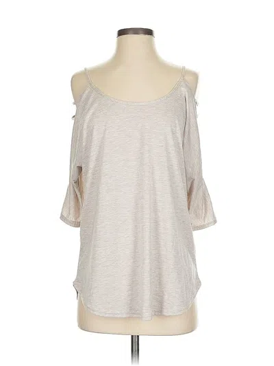 Pre-owned Venus 3/4 Sleeve Top Gray Cold Shoulder Neckline Tops