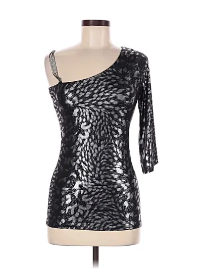 Pre-owned Venus 3/4 Sleeve Top Silver One Shoulder Neckline Tops