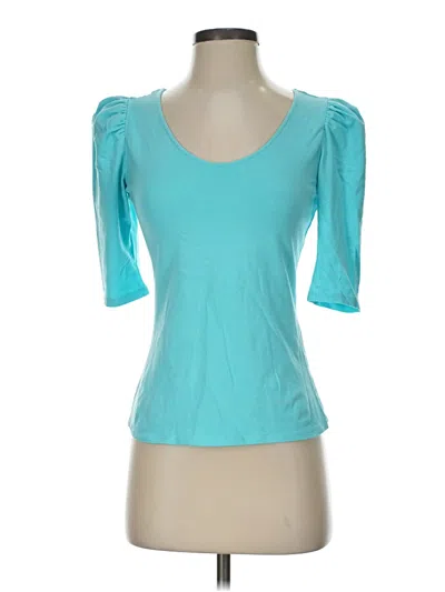 Pre-owned Venus 3/4 Sleeve Top Teal Sweetheart Neckline Tops