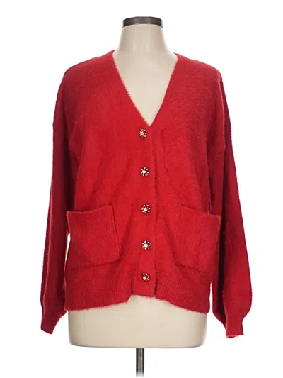 Pre-owned Venus Cardigan Sweater In Red