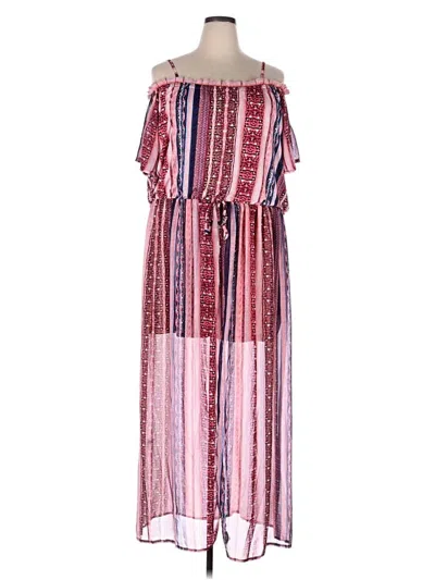 Pre-owned Venus Casual Dress In Burgundy