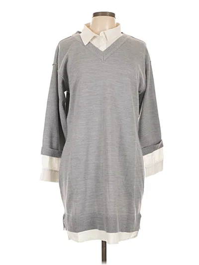Pre-owned Venus Casual Dress In Gray