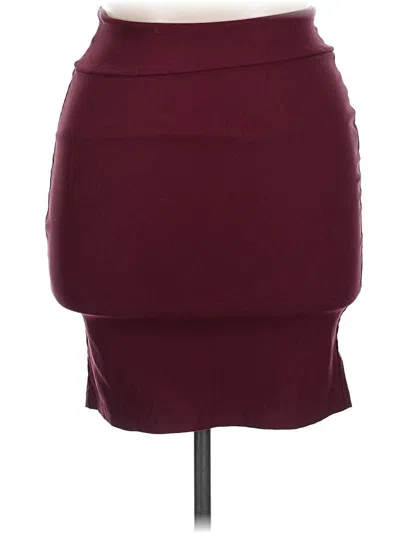 Pre-owned Venus Casual Skirt In Burgundy