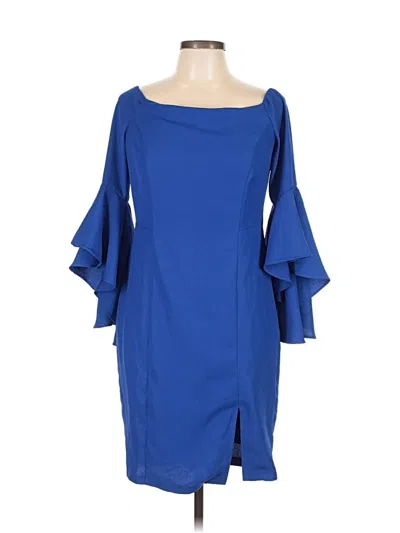 Pre-owned Venus Cocktail Dress In Blue