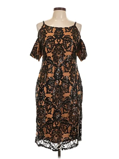 Pre-owned Venus Cocktail Dress In Brown