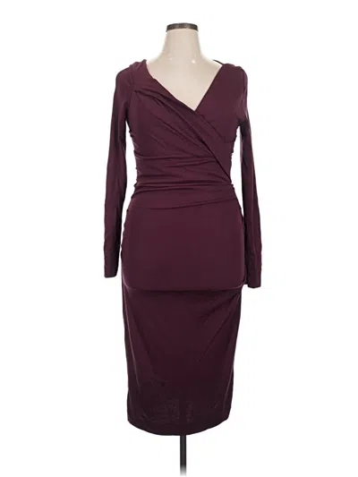 Pre-owned Venus Cocktail Dress In Burgundy