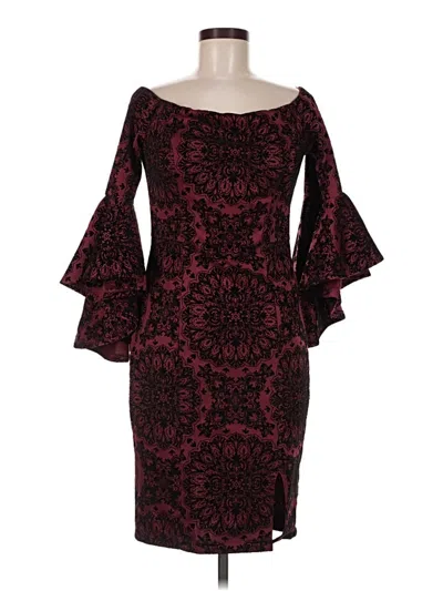 Pre-owned Venus Cocktail Dress In Burgundy