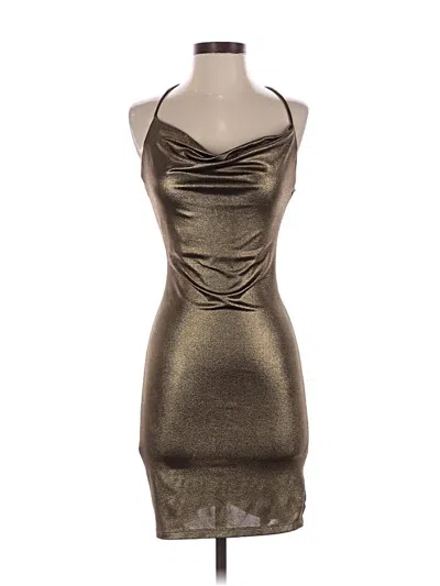 Pre-owned Venus Cocktail Dress In Gold