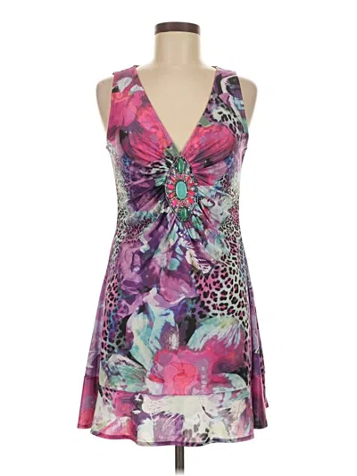 Pre-owned Venus Cocktail Dress In Purple