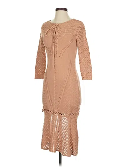Pre-owned Venus Cocktail Dress In Tan