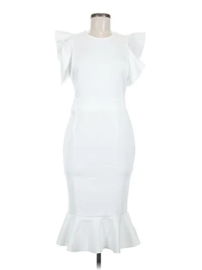Pre-owned Venus Cocktail Dress In White