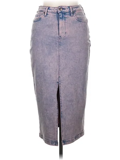 Pre-owned Venus Denim Skirt In Pink