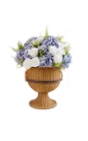 Venus Et Fleur Athena Heirloom Wicker Pedestal Vase W/ Mixed Eternity® Roses & Hydrangeas