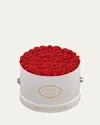 Venus Et Fleur Classic Large Round Rose Box In Red