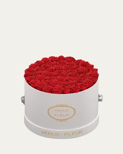 VENUS ET FLEUR CLASSIC LARGE ROUND ROSE BOX