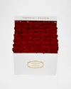 Venus Et Fleur Classic Large Square Rose Box In Red