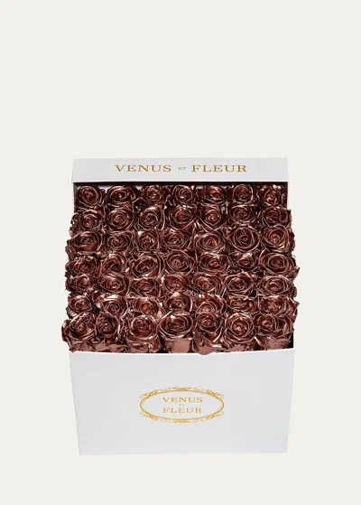 Venus Et Fleur Classic Large Square Rose Box In Blush