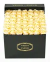 Venus Et Fleur Classic Large Square Rose Box In Champagne