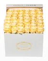 Venus Et Fleur Classic Large Square Rose Box In Champagne