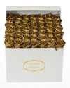 Venus Et Fleur Classic Large Square Rose Box In Gold