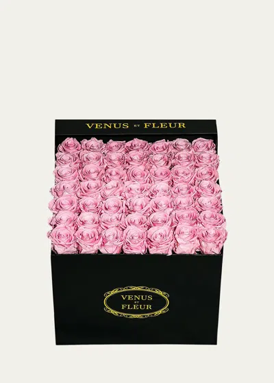 Venus Et Fleur Classic Large Square Rose Box In Pink