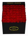 Venus Et Fleur Classic Large Square Rose Box In Red