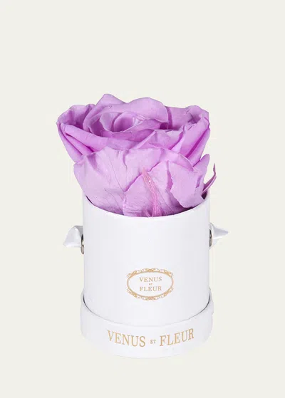 Venus Et Fleur Classic Mini Round Rose Box In Purple