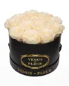 Venus Et Fleur Classic Small Round Rose Box In Neutral