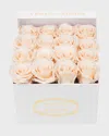 Venus Et Fleur Classic Small Square Rose Box In Blush