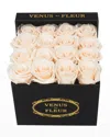 Venus Et Fleur Classic Small Square Rose Box In Blush