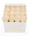 Venus Et Fleur Classic Small Square Rose Box In White