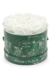 Venus Et Fleur Small Round Holiday Zodiac White Eternity Roses® In White