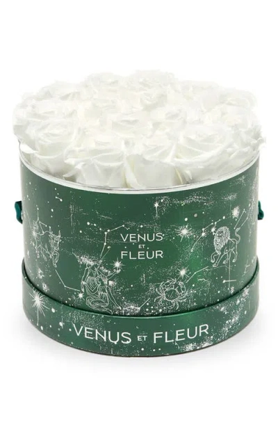 Venus Et Fleur Small Round Holiday Zodiac White Eternity Roses®