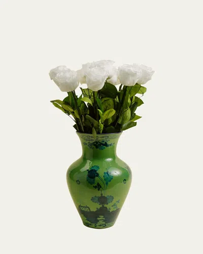 Venus Et Fleur X Ginori 1735 Eternity Roses In Ming Porcelain Vase, 20" Tall