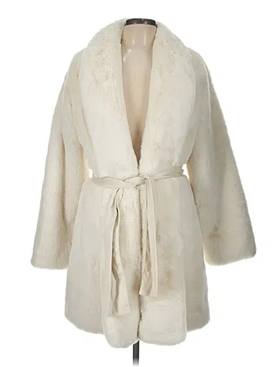 Pre-owned Venus Faux Fur Jacket In White