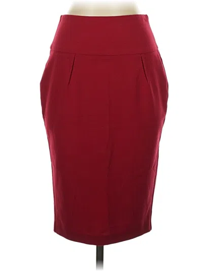 Pre-owned Venus Formal Skirt In Burgundy