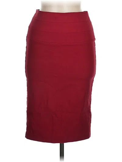 Pre-owned Venus Formal Skirt In Burgundy