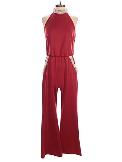 Pre-owned Venus Jumpsuit In Burgundy