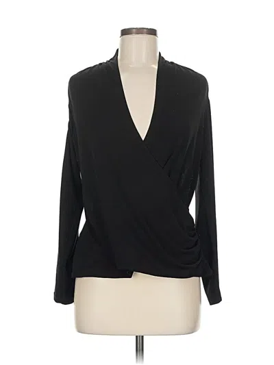 Pre-owned Venus Long Sleeve Blouse In Black