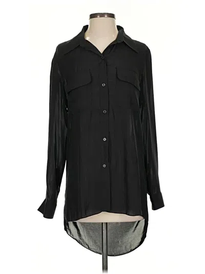 Pre-owned Venus Long Sleeve Blouse In Black