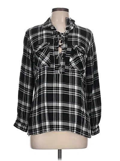 Pre-owned Venus Long Sleeve Blouse In Black