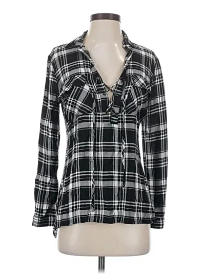 Pre-owned Venus Long Sleeve Blouse In Black