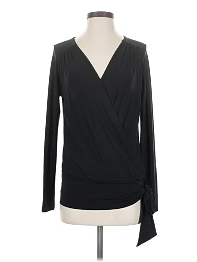 Pre-owned Venus Long Sleeve Blouse In Black
