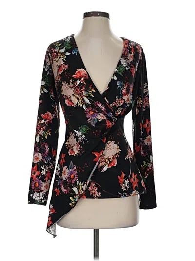 Pre-owned Venus Long Sleeve Blouse In Black